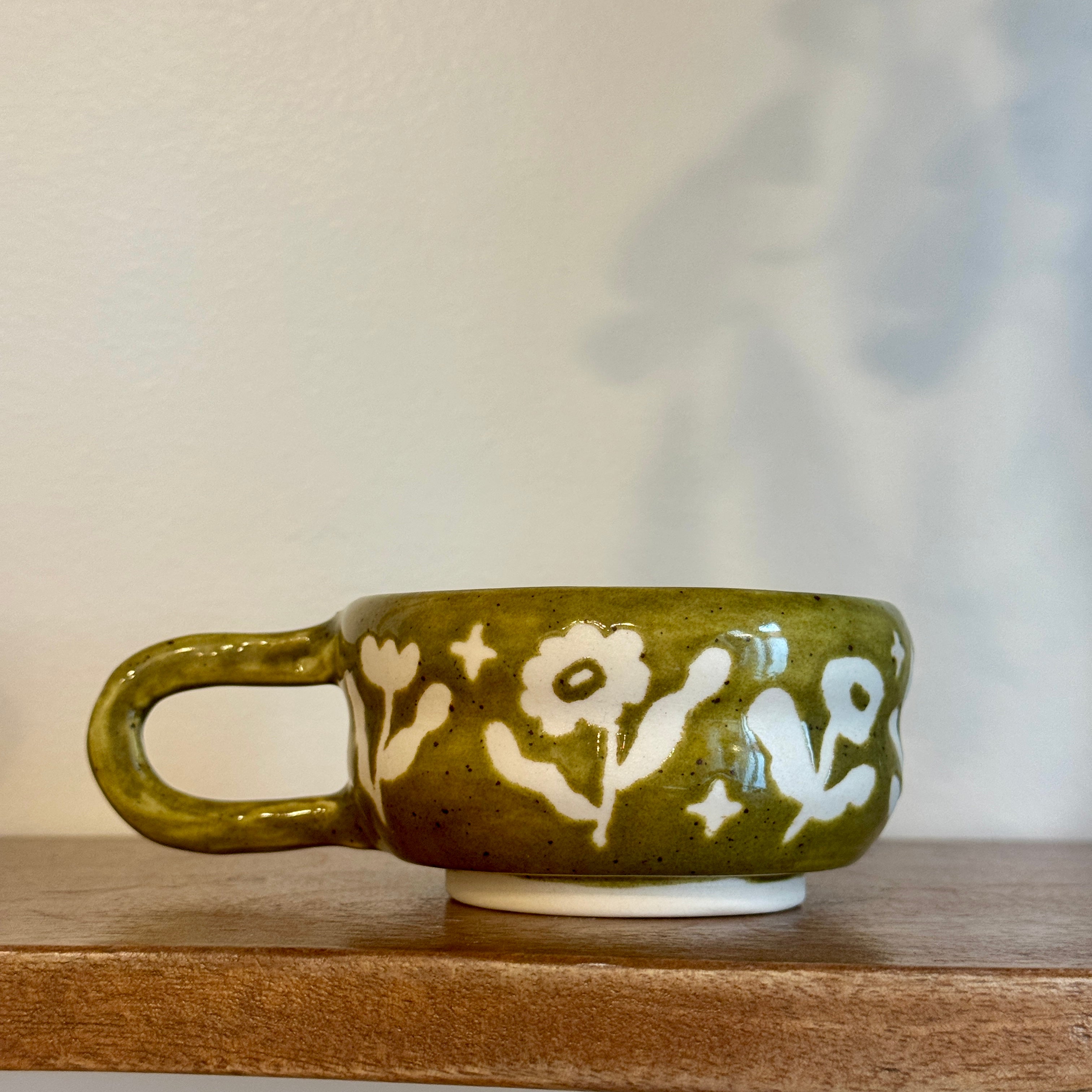 low meadow bloom porcelain mug