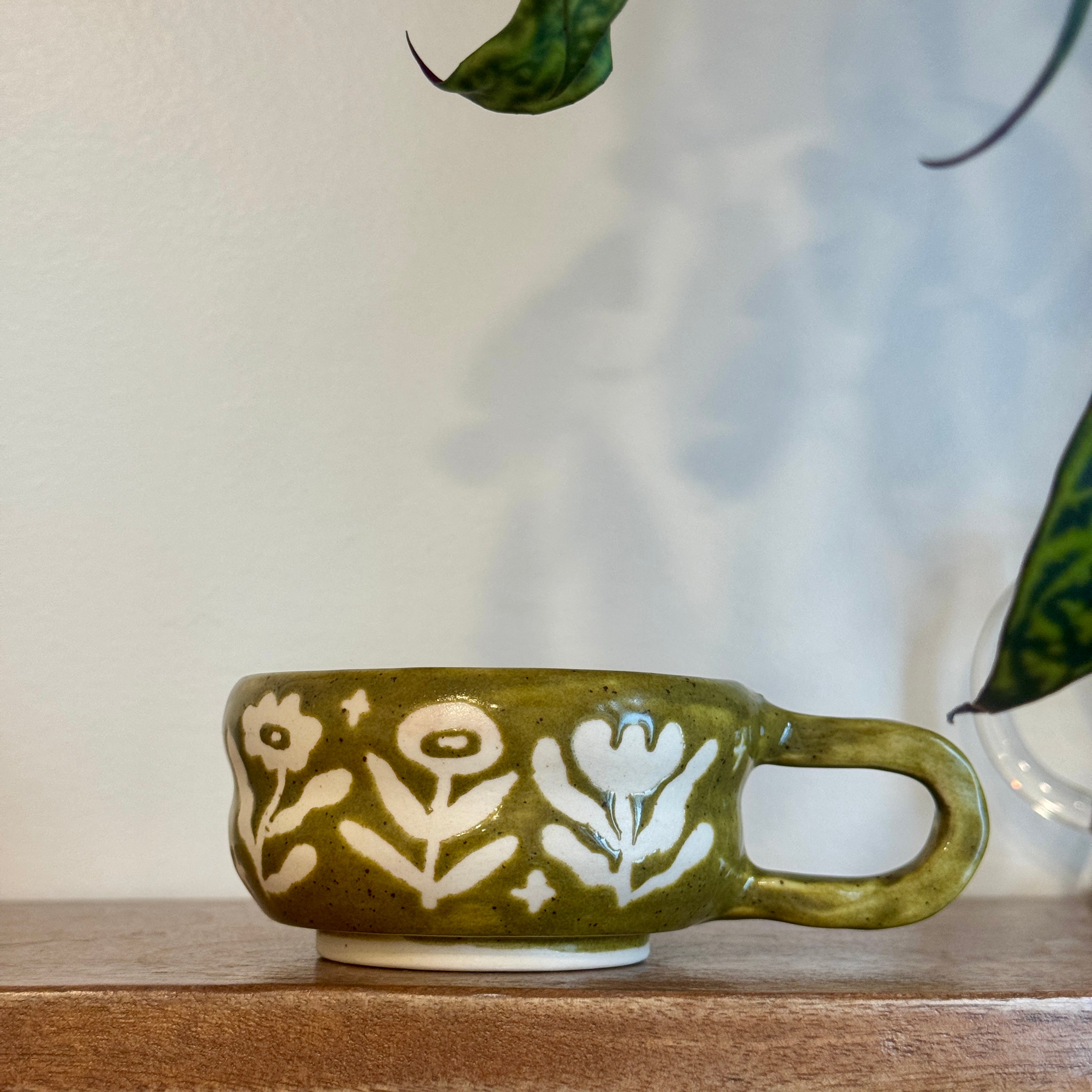 low meadow bloom porcelain mug