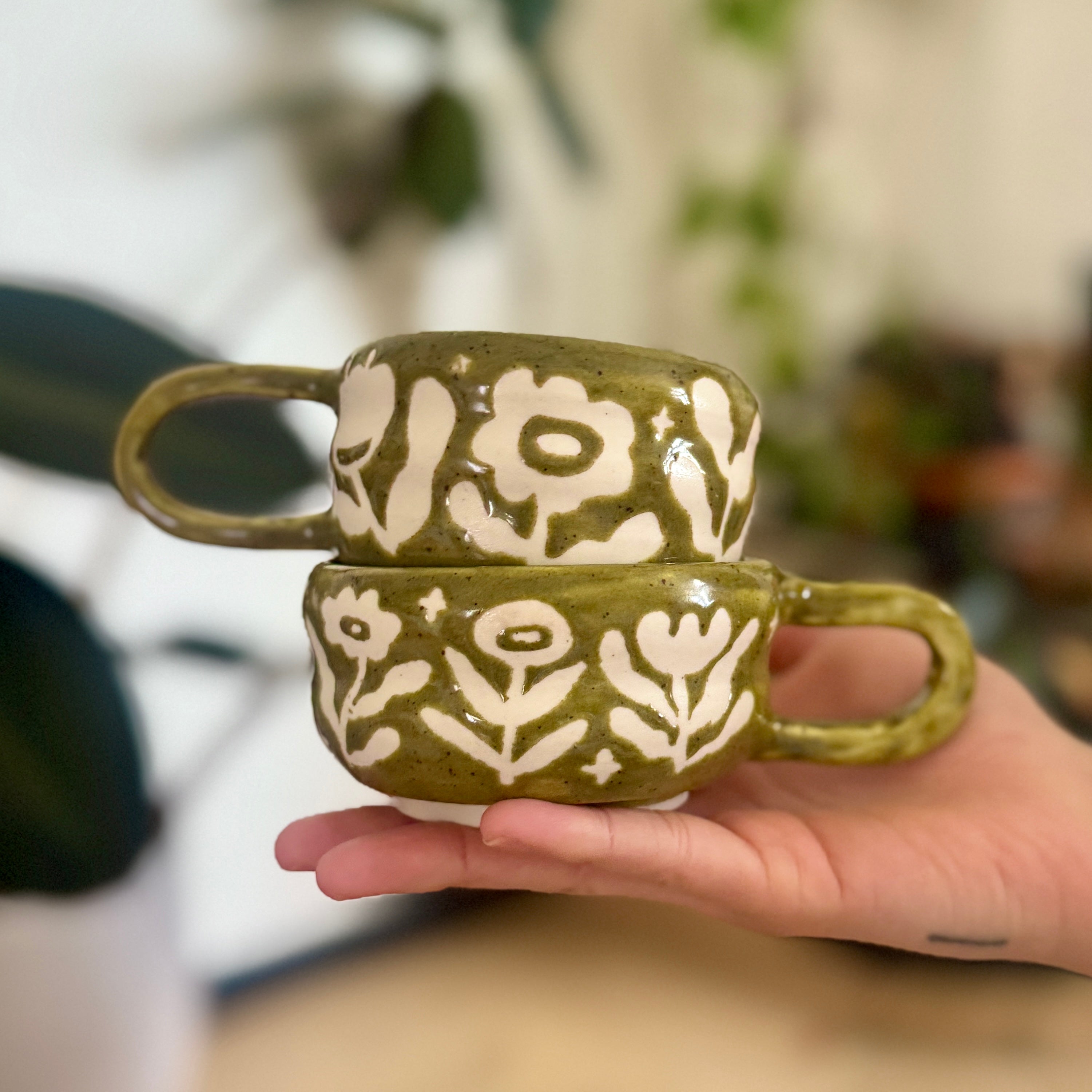 small meadow bloom porcelain mug